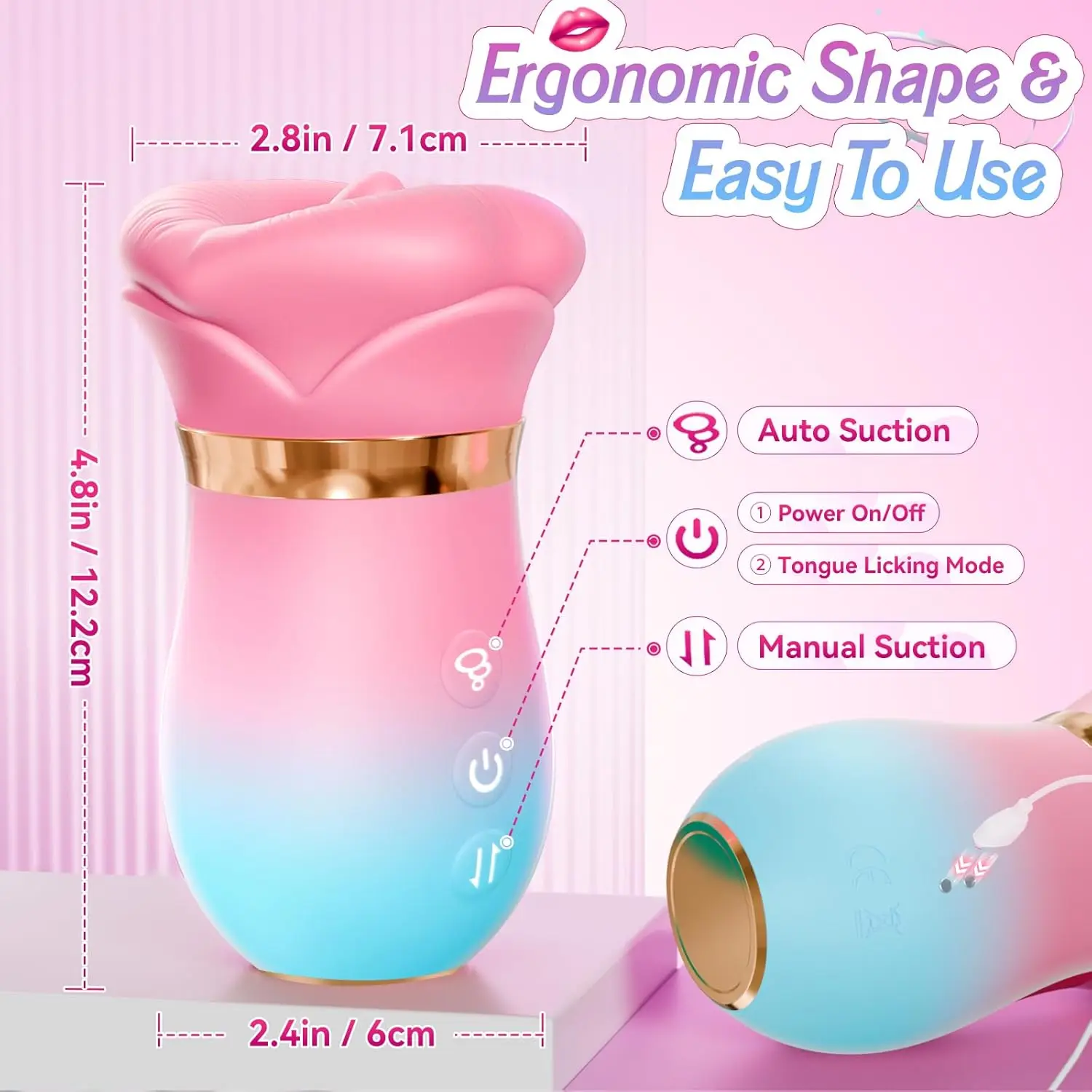 Sucking Vibrator Tongue Licking Sucker Female Oral Clitoris Nipple Stimulator APP Control Vibrating Vacuum Sex Toys for Couples - Image 6