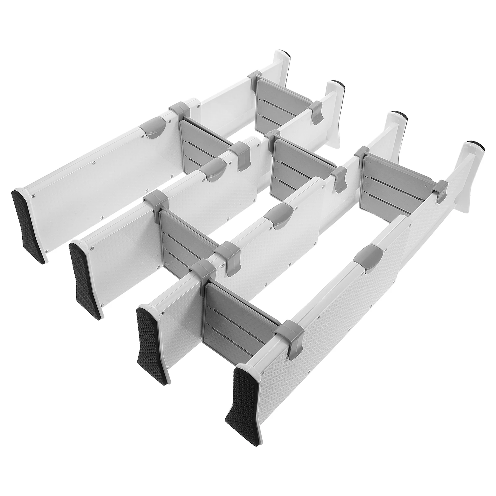 

Adjustable Drawer Partition Set White Clothes Divider Closet Sock Dividers Organizer Sturdy Expandable Shelf for Kitchen