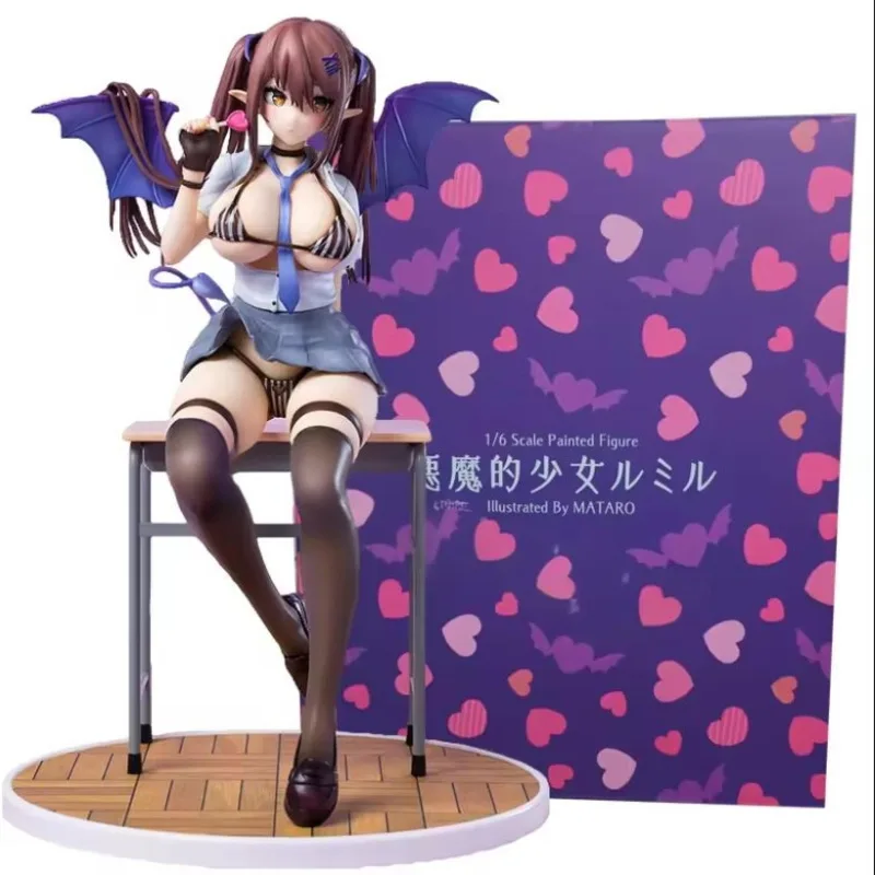 23cm Hentai Mataro chica diabólica Rumiru figura de Anime Sexy hermosa chica conejito figura de acción modelo adulto muñeca decoración de escritorio regalo