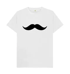 TRENDY T SHIRT SIMPLE MOUSTACHE SHAPE Minimalist trendy printed T-Shirt Casual loose and fashionable T-Shirt