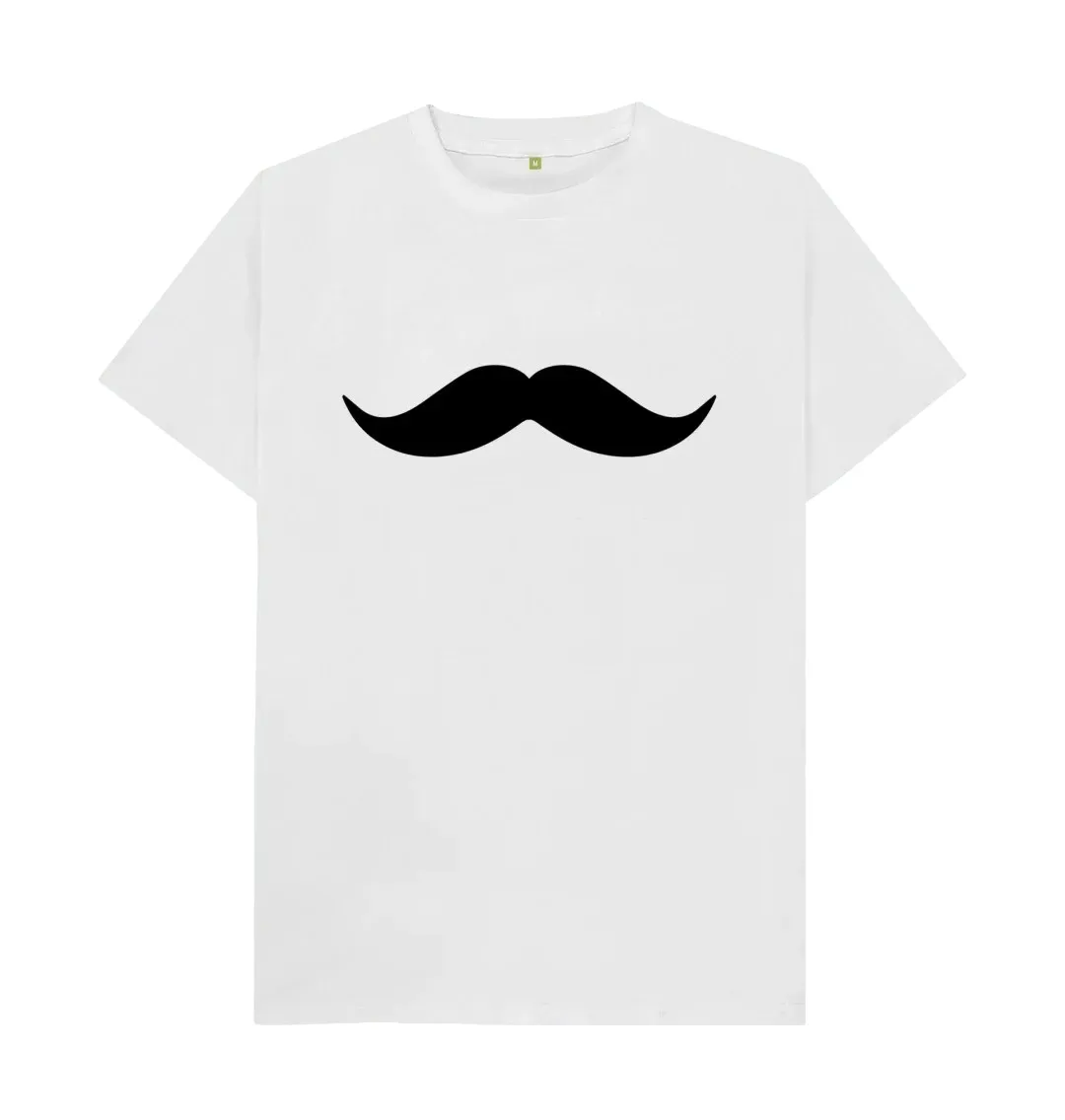 TRENDY T SHIRT SIMPLE MOUSTACHE SHAPE Minimalist trendy printed T-Shirt Casual loose and fashionable T-Shirt