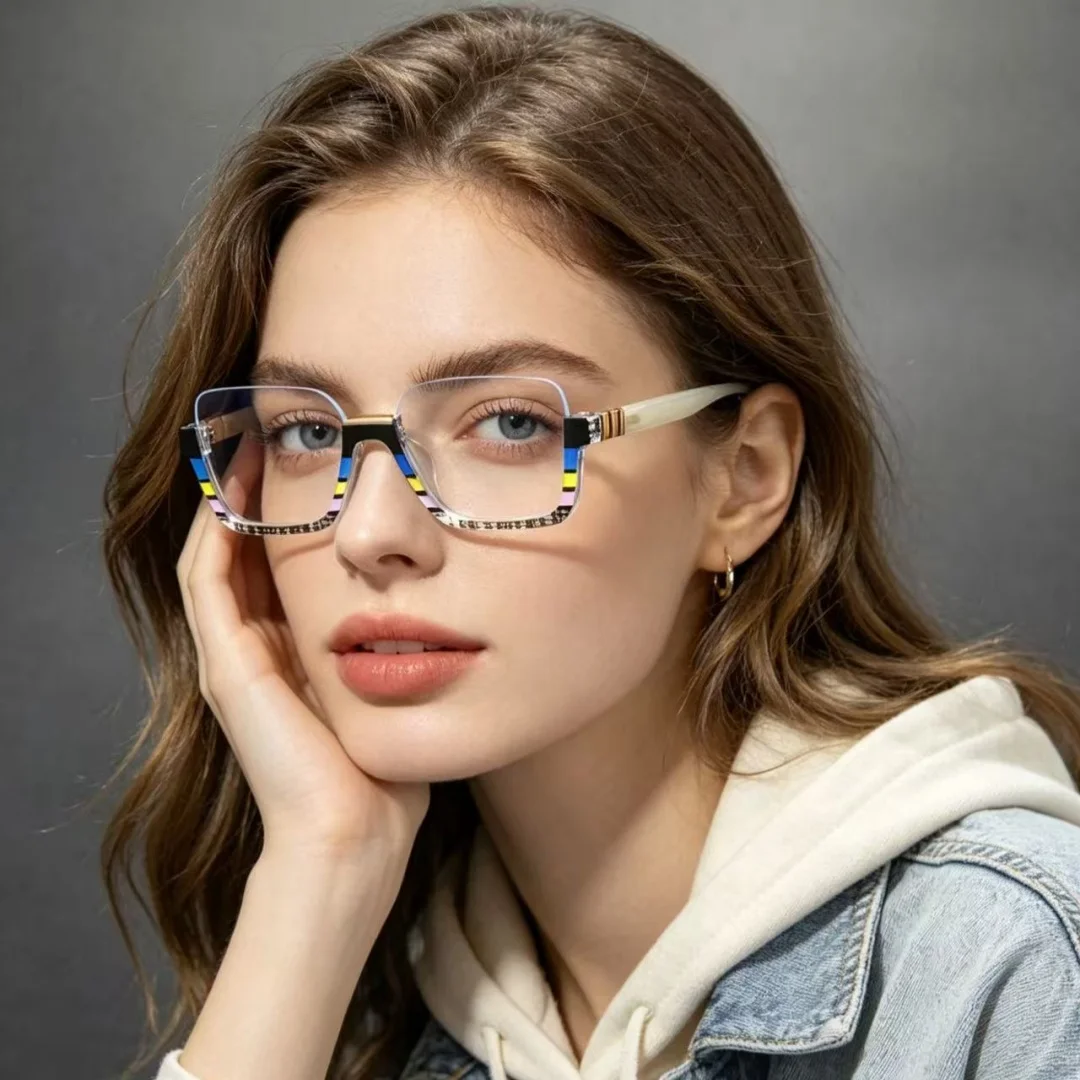 

Women Fashion Glasses Frame Anti Blue Ray Reading Glasses Myopia Hyperopia Customizable Prescription Eyeglasses