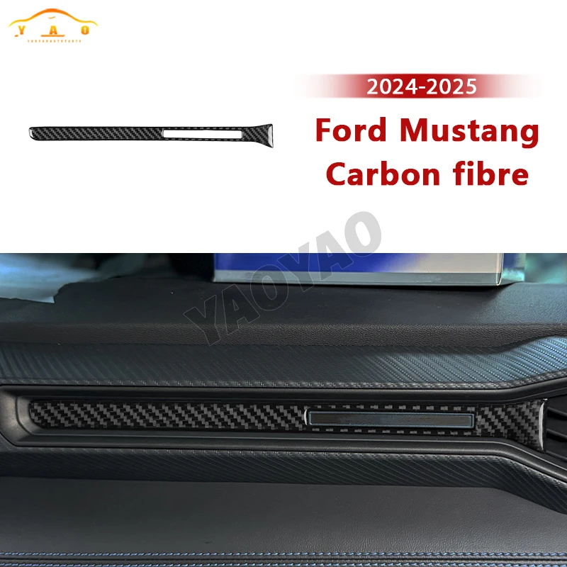

Carbon Fiber For Ford Mustang GT 2024 2025 Car Co-driver's Instrument Air Vent Panel Decorative Sticker
