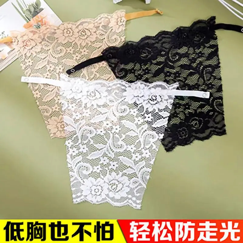 New one-piece tube top, cloth anti-light artifact, lace flower thin seamless underwear, bra sling base anti-run