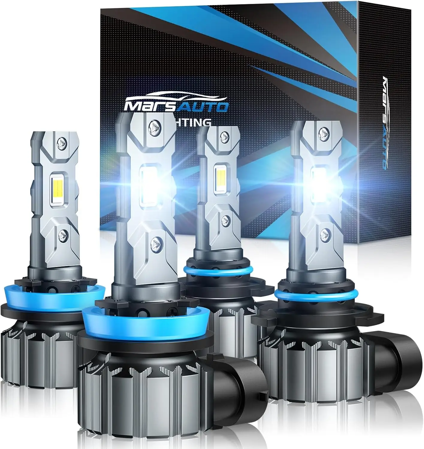 

Комбинированные светодиодные лампы 9005/HB3 H11/H8/H9, яркие противотуманные фары 800%, холодный белый цвет 6000 К, водонепроницаемость IP68, простая установка на 3 минуты, упаковка из 4 шт.