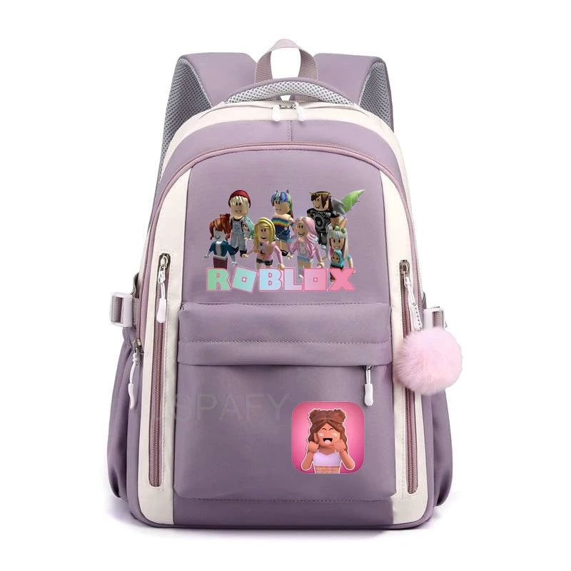 Nowy plecak do gier ROBLOX nastoletnia dziewczyna uczeń powrót do szkoły tornister Anime Bookbag torba dziewczyna chłopiec plecak dla dzieci﻿ Plecak