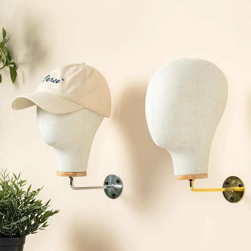 

Настенная бархатная голова манекена для вешалки для шляп, настенная стойка для париков, стеллаж для хранения шляп, стеллаж для выставки товаров для шляп