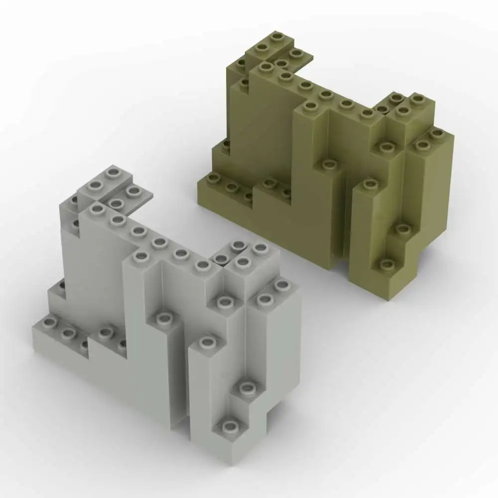 

MOC 1 шт. 6082 4x10x6 прямоугольный 6083 горный кирпич рок-панель сменные строительные блоки игрушки для взрослых мальчиков праздничные подарки