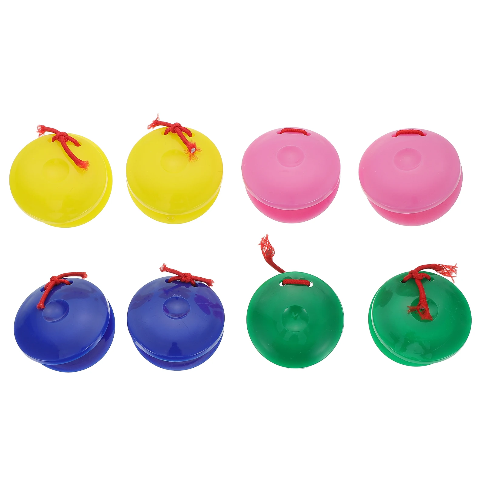 

8 Pcs Finger Castanets Kids Instrument Pink Yellow Blue Green Sensory Development Durable Safe Percussion Toys Musical