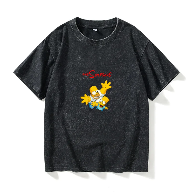 

Superme Simpson T-Shirt Short Sleeve round Neck Loose Fit Summer Casual Cotton Sweatshirt Unisex Youth Fashion Trendy Clothing