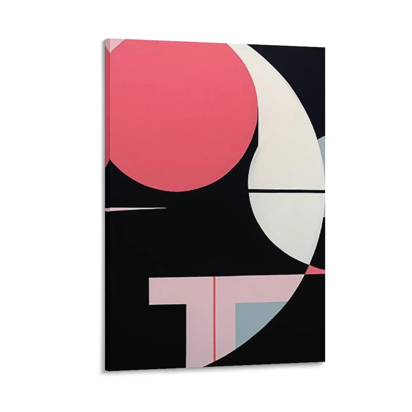 

Abstract Harmony: Bold Juxtapositions in Black and Pink Canvas Painting Decoration for bedroom ornaments for home