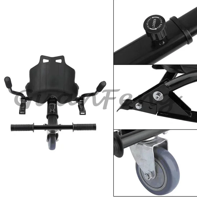 إطار عربة هوفر متوازن للأطفال تحوم كارت ذاتية التوازن ملحقات قابلة للتعديل قطب واحد