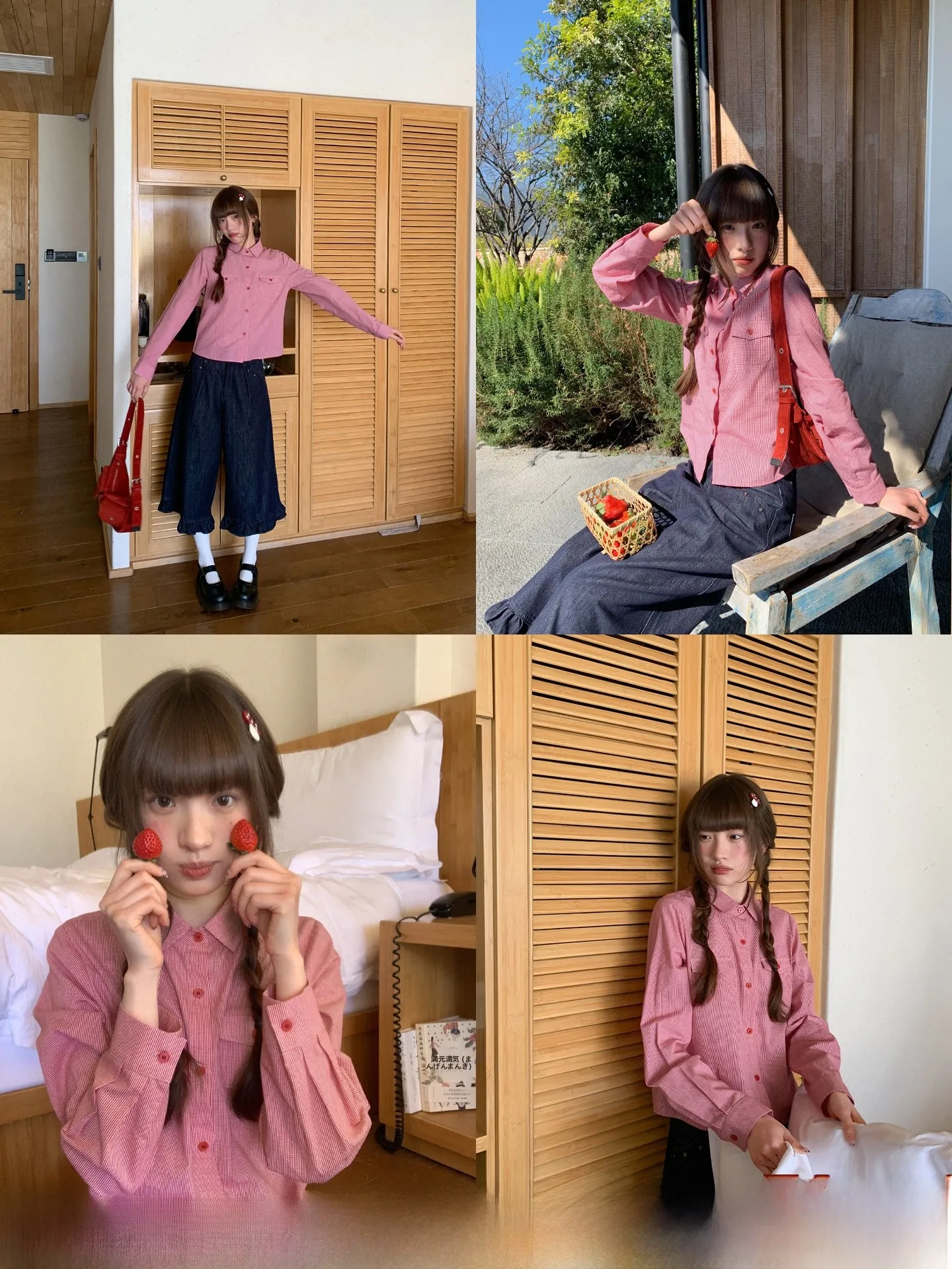 

Женская рубашка Cannon Long Sleeve из хлопка свободного кроя с узором в клетку и цветовыми блоками, весна-лето, модная