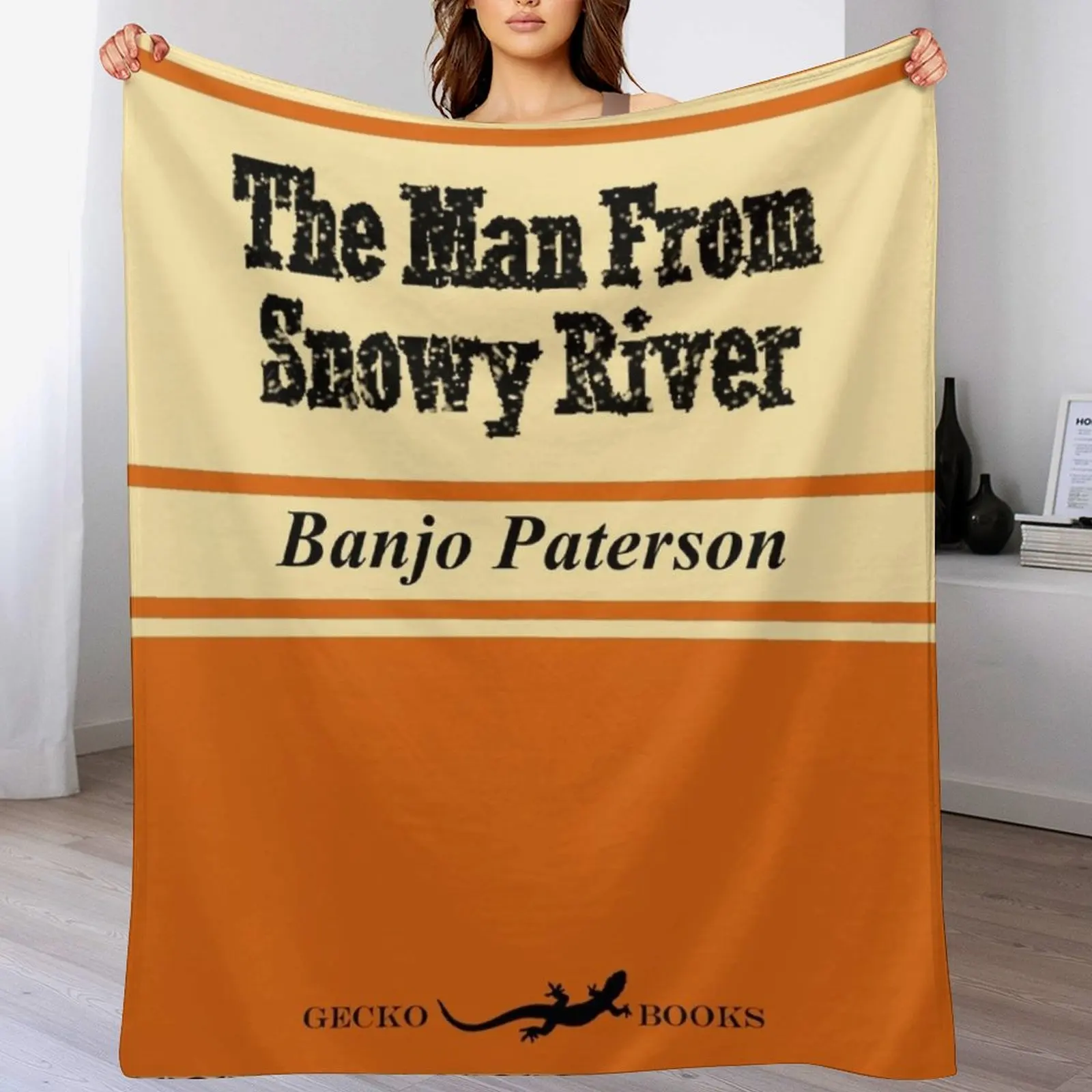 

The Man From Snowy River Retro Book Cover Throw Blanket christmas gifts wednesday Blankets