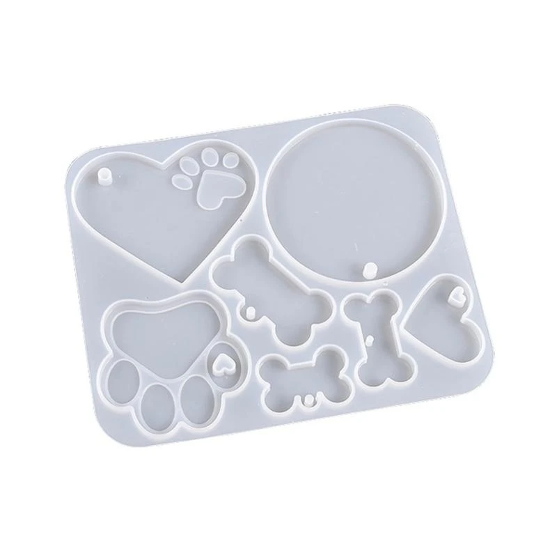  Silicone Mold keychain Pendant with Hole for Epoxy Resin Casting Craft Making