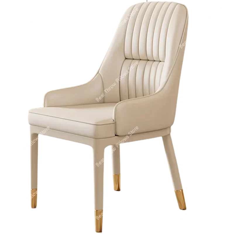 Comfortable Upholstered Dining Chairs Metal Modern Kitchen Nordic Dining Chairs European Luxury Cadeiras De Jantar Furnitures