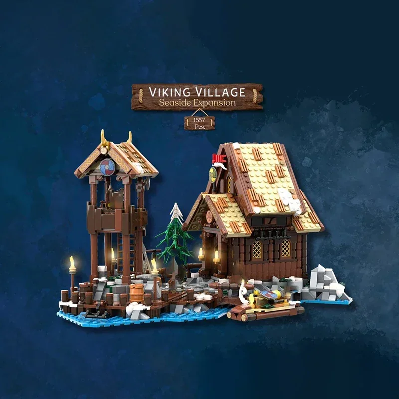 Mittelalterliche Burg Modell Moc Bausteine Meer Erweiterung Modell Technologie Modulare Blöcke Geschenke Weihnachten Spielzeug DIY Montage