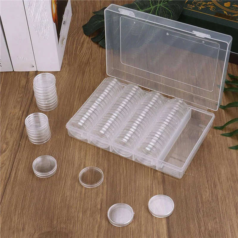 【Exclusive-Deal!】Coin Capsules 30Mm Plastic Coin Holders, Coin Collection Supplies With Foam Protect Gasket(17/20/25/27/30Mm)-6