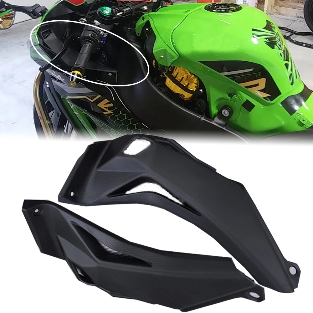 

Motorcycle Ram Air Intake Cover Cowl Fairing Tank Side Panel For Kawasaki ZX10R ZX 10R SE 2016 17 18 2019 2020 ZX-10R Part Black