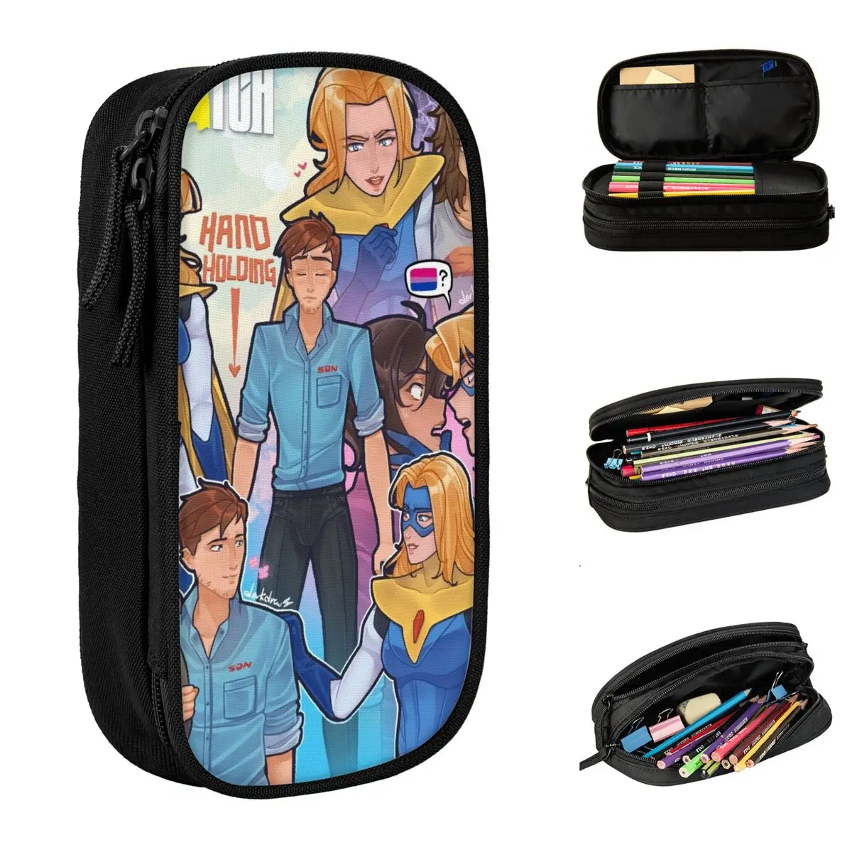 

Пенал для видеоигр, двухслойный пенал большой емкости, школьные аксессуары, пенал-сюрприз, подарок