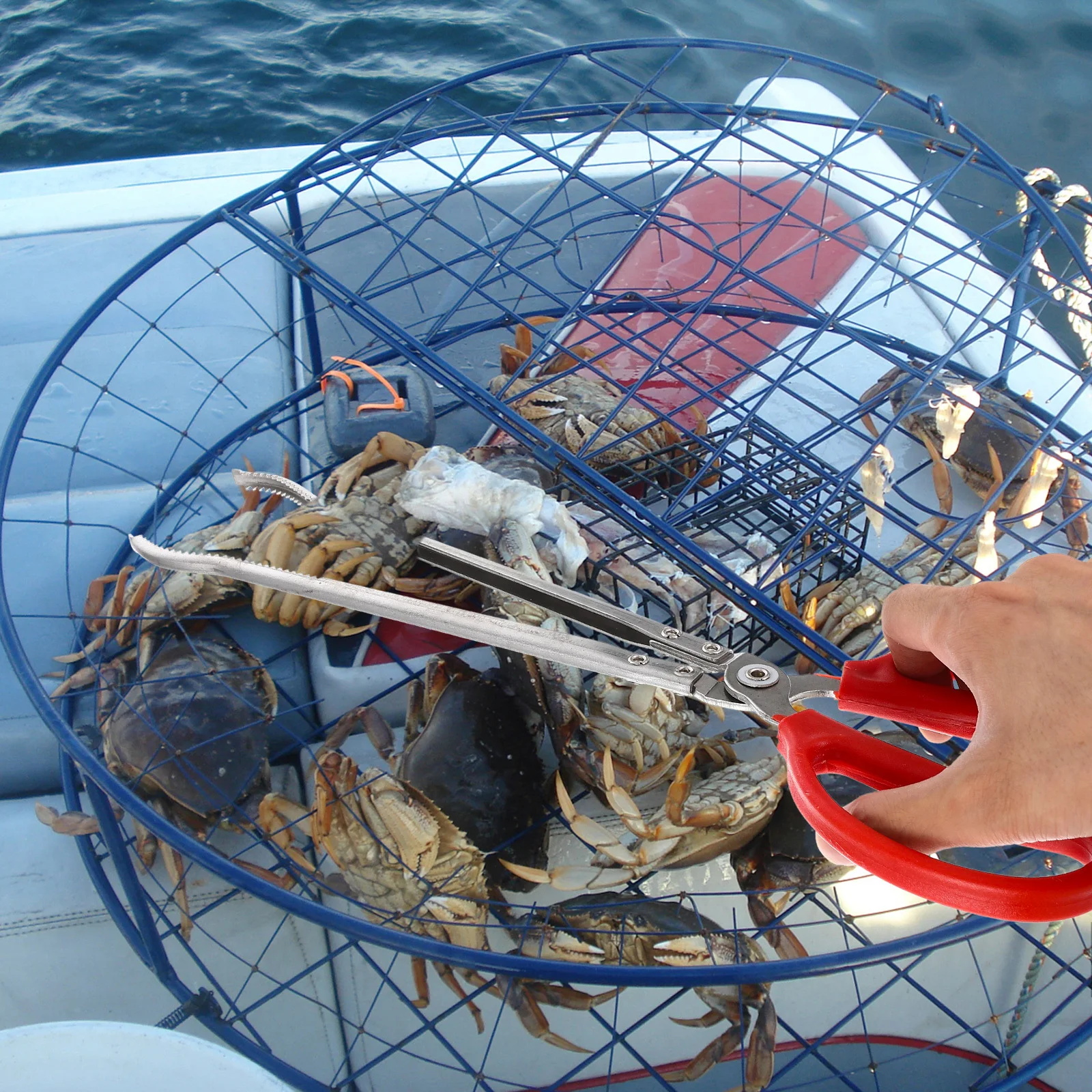 

Anti-Slip Fishing Tool For Squid Octopus Eel Multi-Function Crab Clamp Mud Fish Long Tong Portable Home Kitchen Outdoor Use