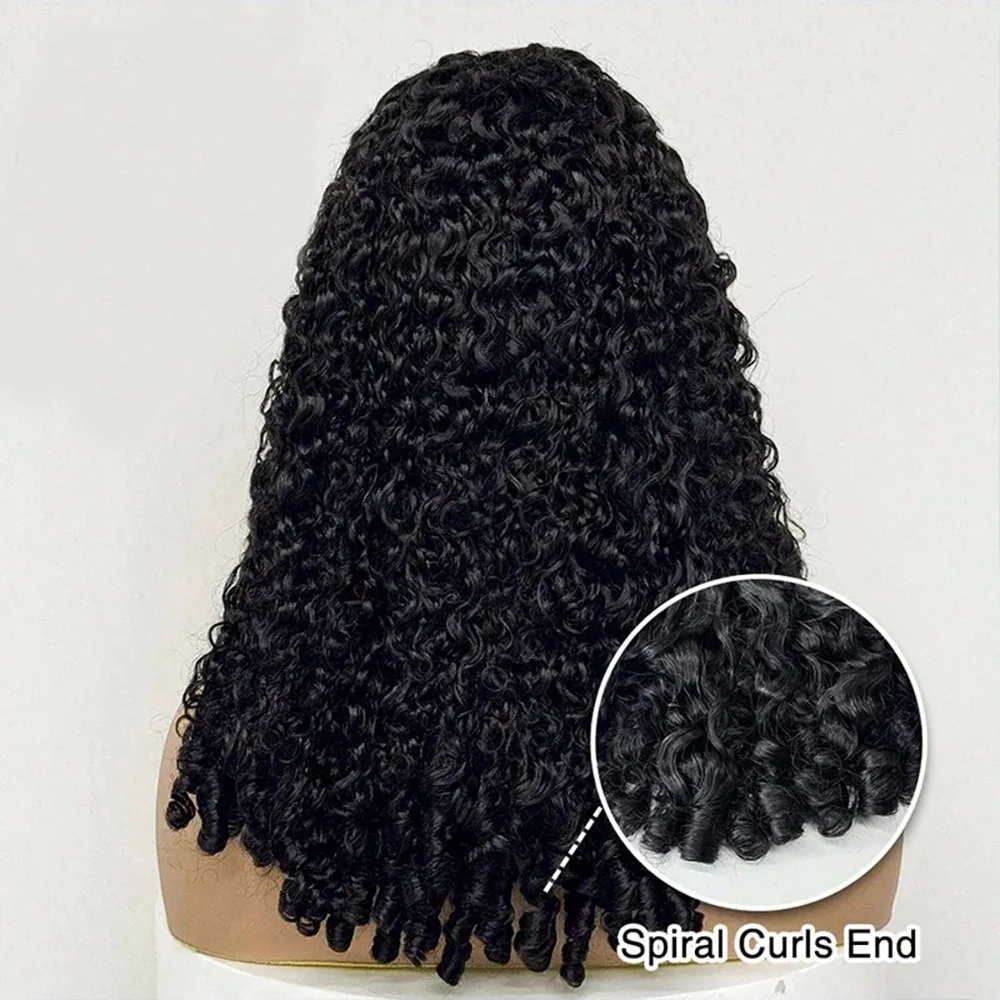36 Inch 200% Density 13x4 13x6 HD Lace Frontal Wig Burmese Curly Human Hair Wig Pre Plucked Natural Looking For Black Women