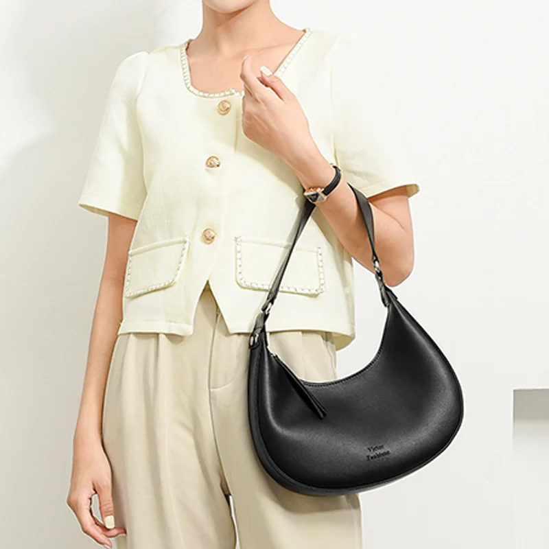 Senior Quality Underarm Bag Half Moon Bag Niche Design Bag Popular Summer Crescent Bag Handbag Female