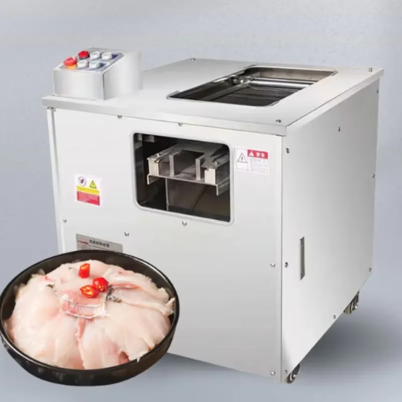 Small Beveled Fish Fillet Machine for Commercial Use Multifunctional Electric Salmon Slicer Fish Fillet Cutting Machine