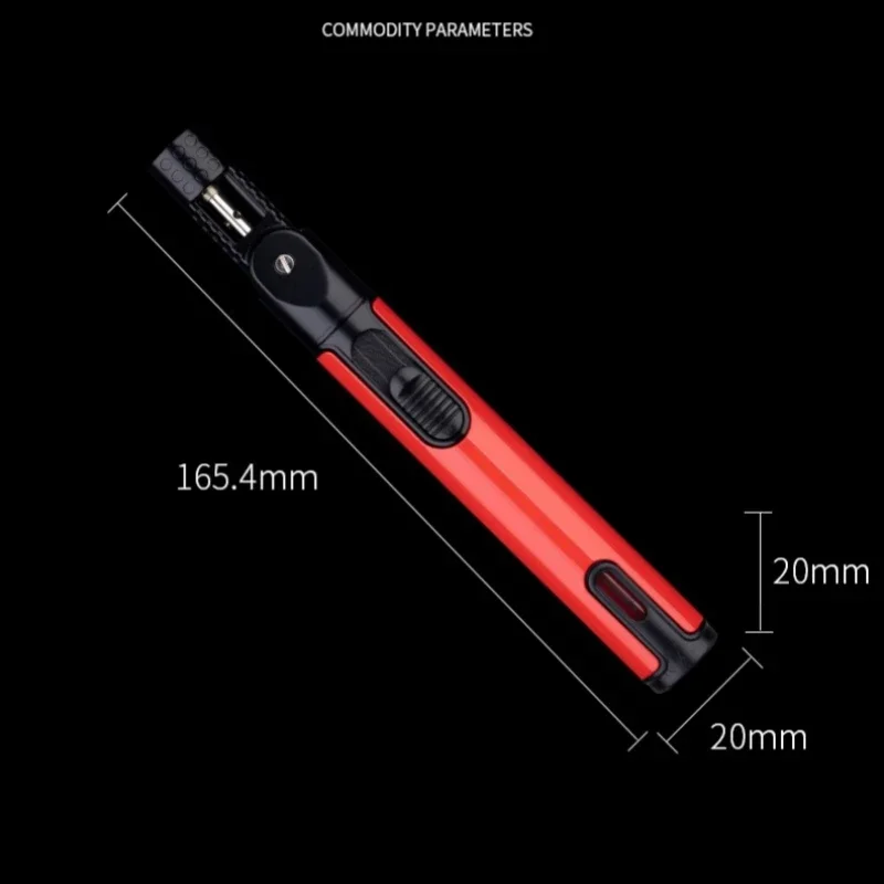 Metal Windproof Jet Flame Inflatable Lighter With Visible Air Window Windproof Outdoor Barbecue Kitchen Cigar Smoking Tool