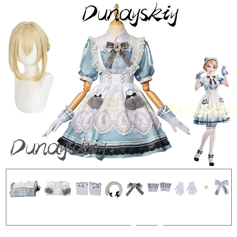 Festa de chá nikki cosplay anime infinito nikki traje peruca bonito lolita vestido uniforme feminino personalizado roupa de festa de halloween