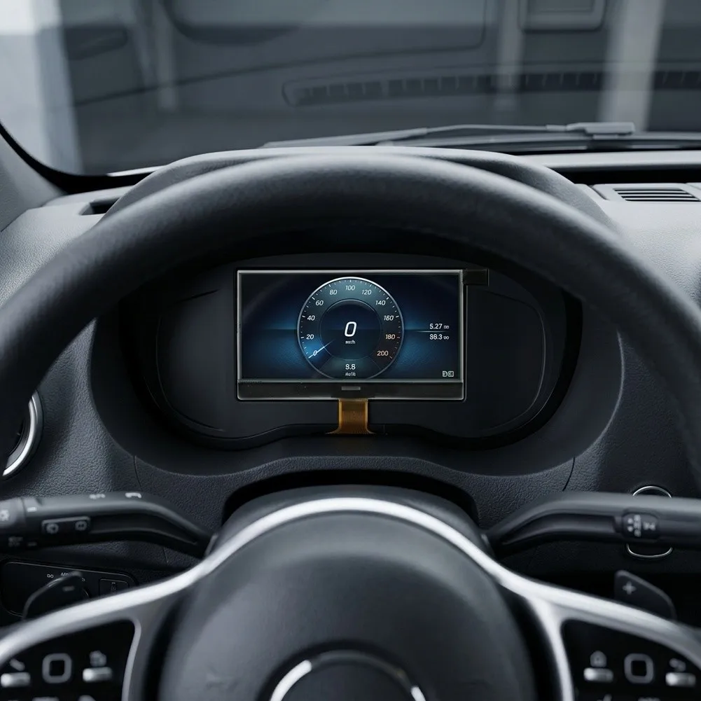 Black Version LCD Cluster Screen for Fiat For Ducato 3rd Gen Fitment Excluded Improved Functionality Black Version