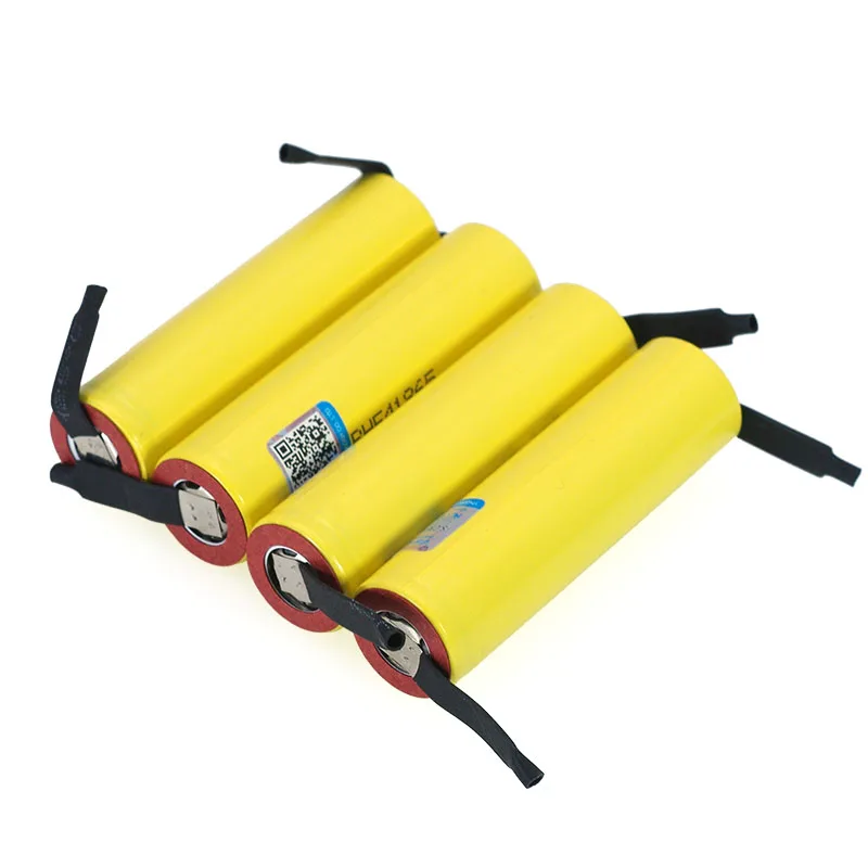 VariCore HE4 2500mAh بطارية ليثيوم لون 18650 3.7 فولت بطاريات قابلة للشحن + ورقة النيكل ذاتية الصنع