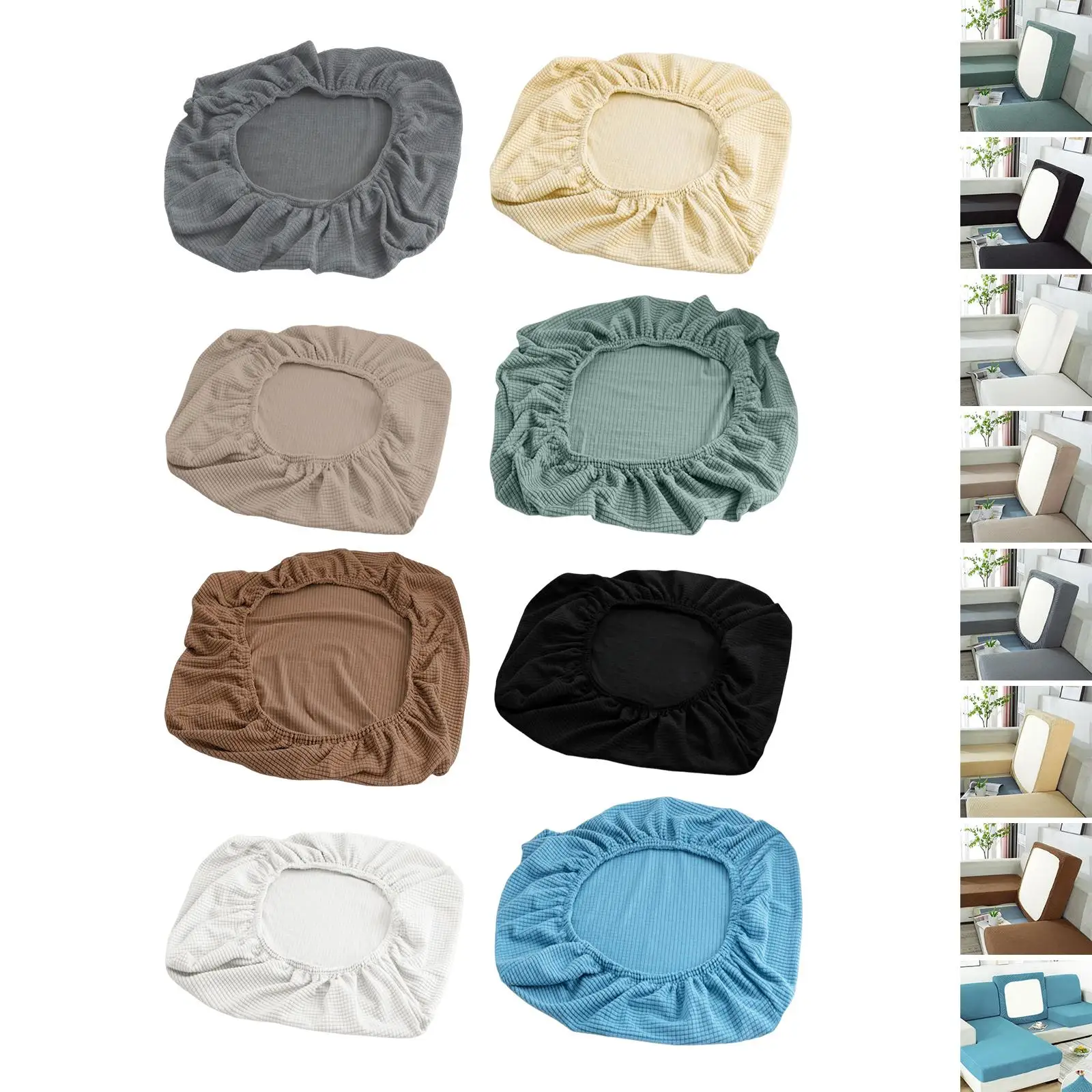 Elastic Sofa Cushion Slipcover Velvet Material Sturdy Couch Protector Separate Chaise Lounge Cover for Sofa Bedroom