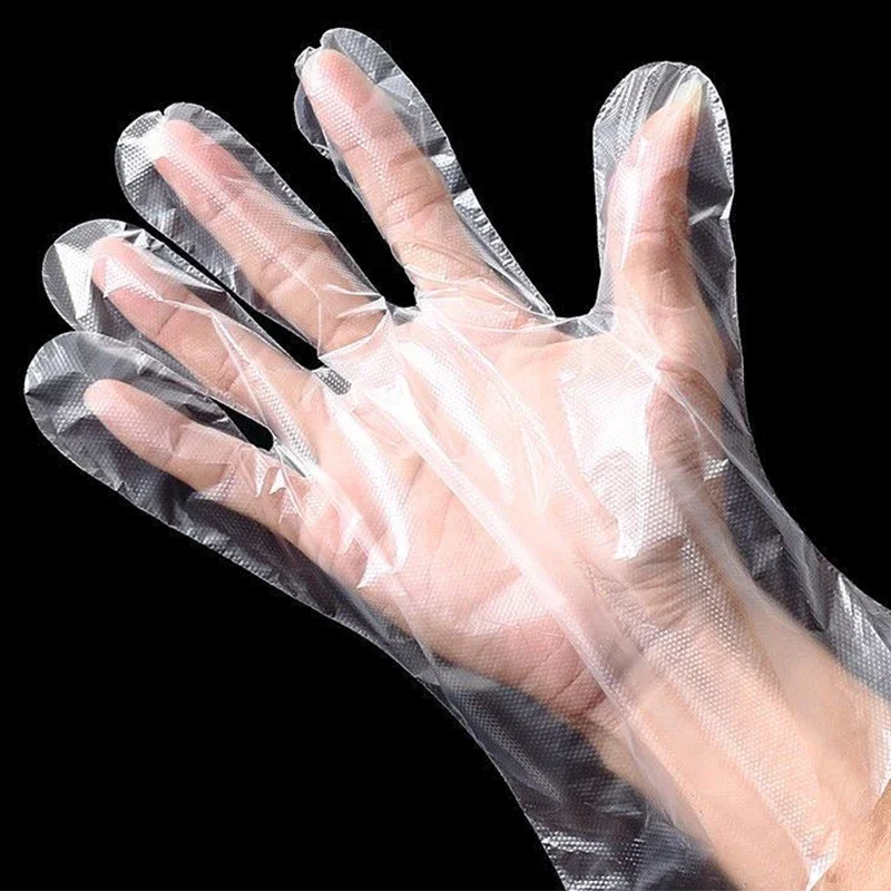 Transparent Plastic Disposable Gloves for Restaurant Kitchen BBQ Eco-Friendly Food Grade Glove DIY Cooking Tableware Handcovers