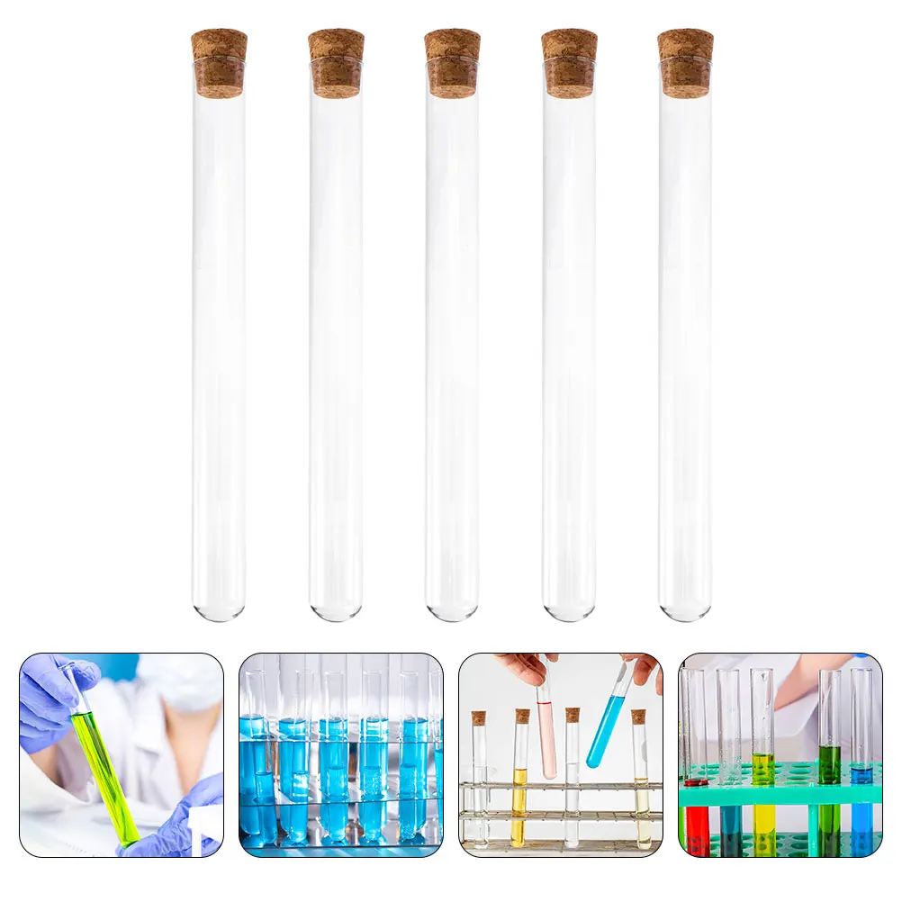 

10 Pcs Glass Test Tube Laboratory Tubes Alcohol for Scientific Purposes Clear Experiment Baby