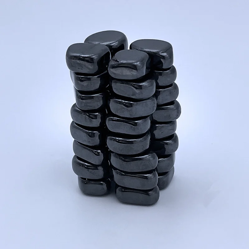 20PCS Match Color Rope Fridge Magnetic Stone Set DIY Photo Wall Irregular Black Lodestone Family Magnet Pushpin Multi Functional