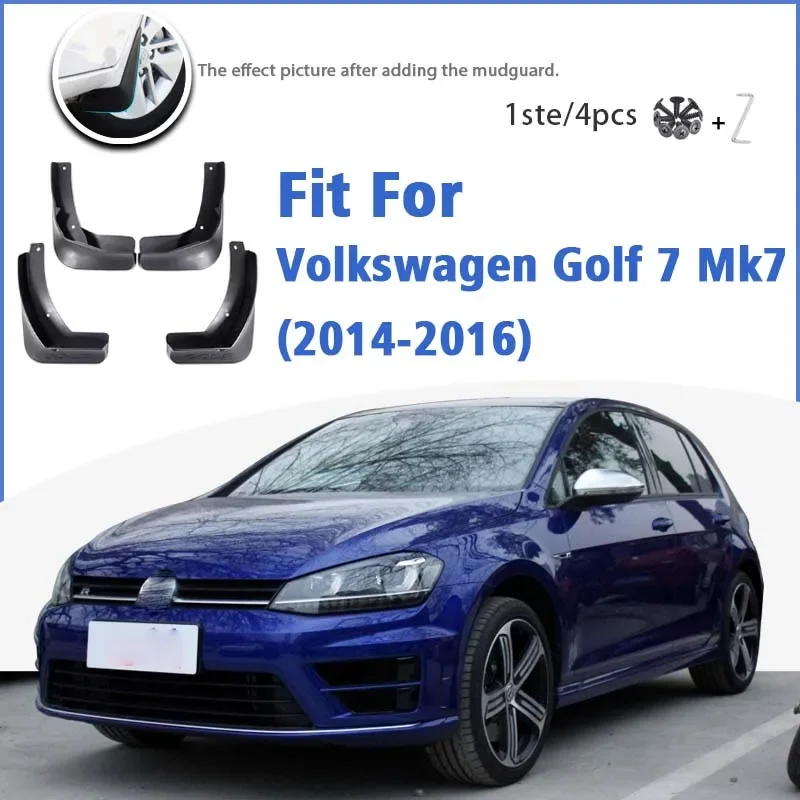 For Volkswagen VW Golf 7 MK7 2014 2015 2016 2017 2018 2019 Mudflaps Fender Mud Flap Guards Splash Mudguard Car Accessories 4pcs