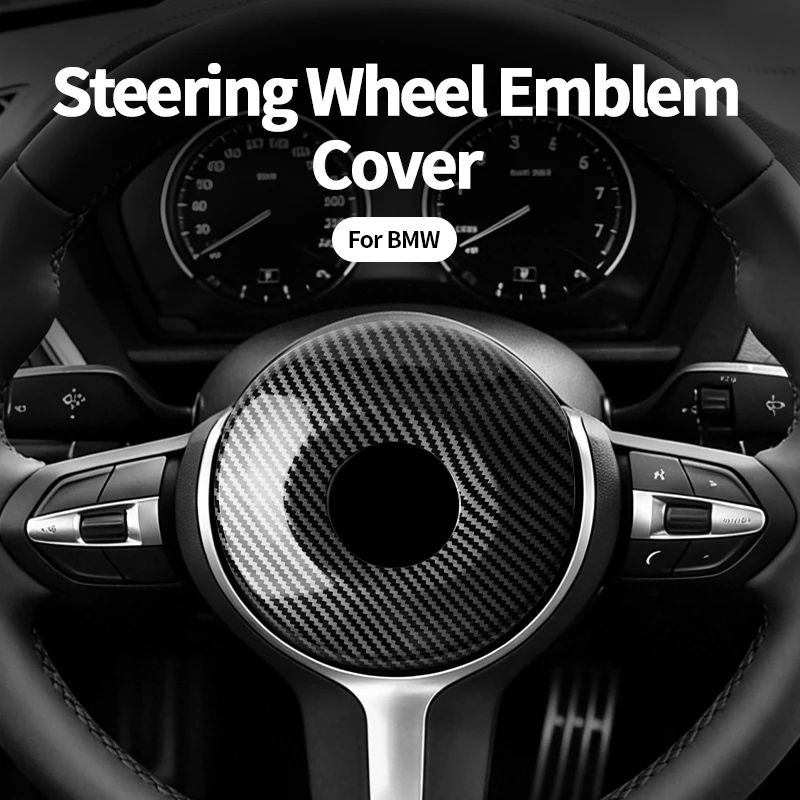 

Carbon Fiber For BMW 3er 1er 2er 5 Ser X1 X3 X5 X6 Car Steering Wheel Airbag Protection Cover Auto Interior Tuning Accessories