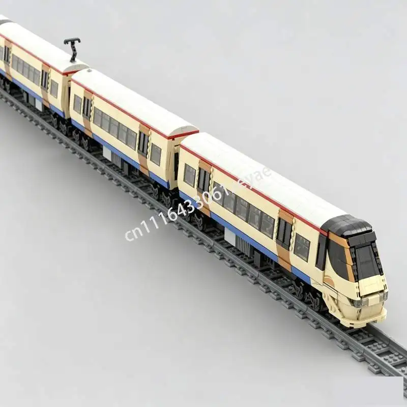 4883Parts Modern High Speed Commuter Train Model Custom Puzzle Diy Assembly Building Blocks Toy Gift Railway Collection Display