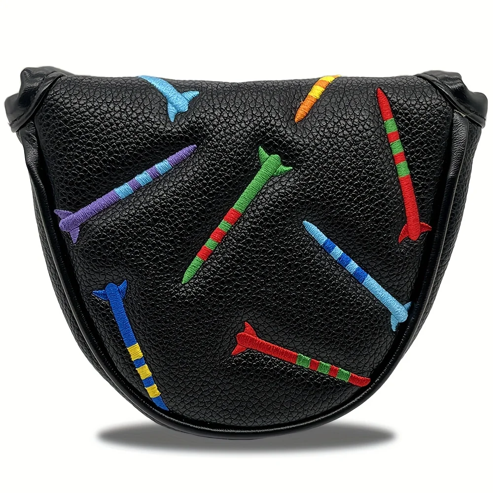 Funda para cabeza de palo de golf negra con cierre magnético - Tela de PU - Accesorios de golf para hombres y mujeres.