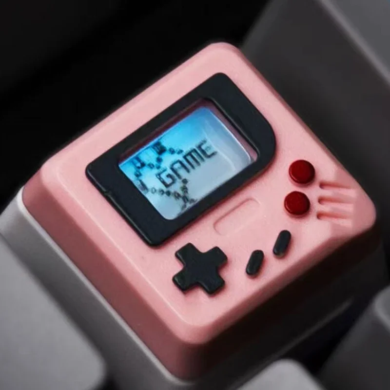 レトロな半透明のメカニカルキーボードのキャップ,創造的なキーキャップ,パーソナライズされた,手作り,ゲームボーイ,abs,アクセサリー,ギフト