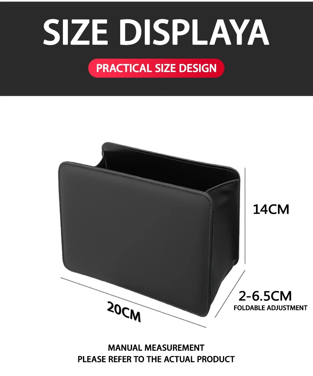 Car Trash Can Car Door Storage Box Foldable Seat Back Hanging Storage Bag Storage Box Car accessories Interior Products view 6