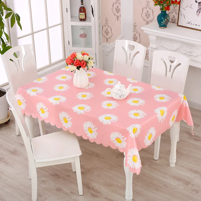 Little Daisy Table Cloth Waterproof Rectangular Square Garden Table Cover Stain Tablecloth Oilcloth Mantel Mesa Nappe De Table