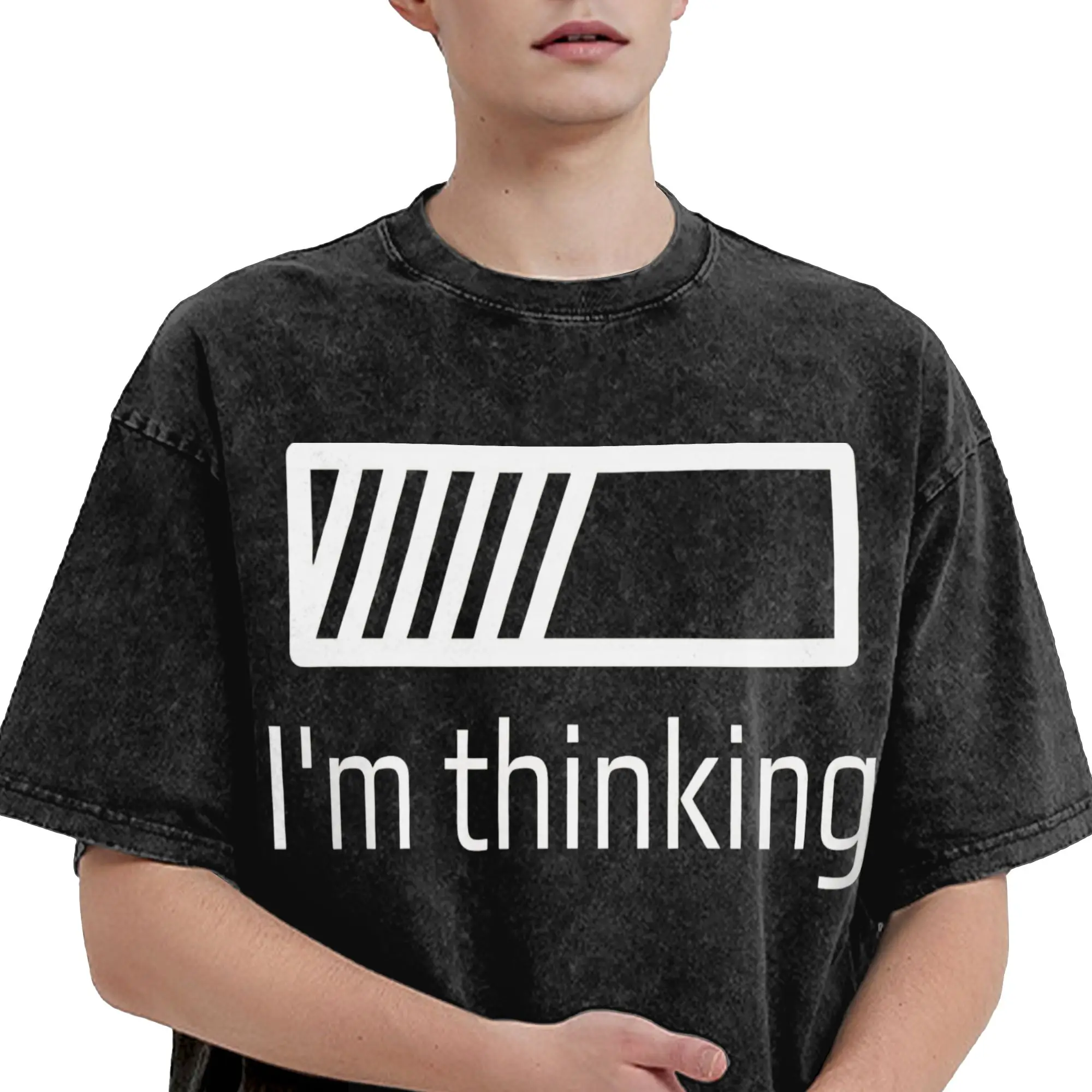 I Am Thinking Fun Design  Merch Washed T Shirts for Men Women Streetwear Hip Hop T-Shirts Summer  Tees Tops 100% Cotton