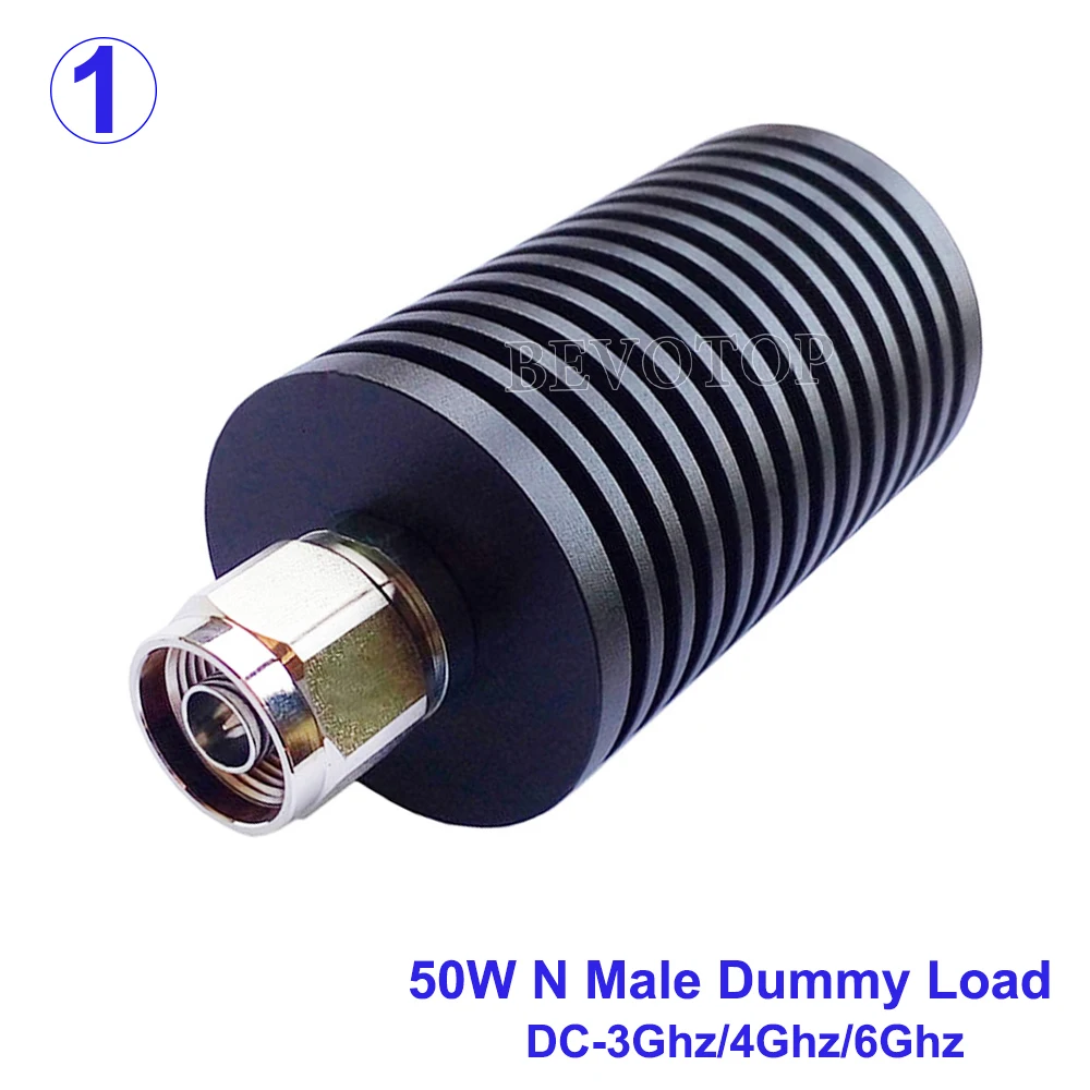 1PCS 50W 3GHz/4Ghz/6Ghz N Male/Female Connector RF Coaxial Termination Dummy Load 3GHz 50ohm Nickel Plated RF Accessories