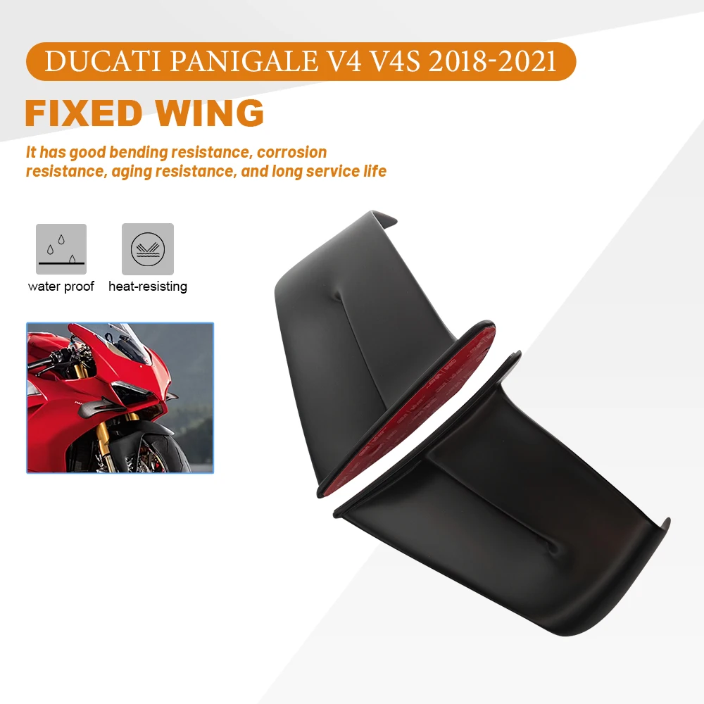 

Motorcycle Winglets Aerodynamics Air Deflector Kit Carbon Fiber For DUCATI PANIGALE V4 V4S V4R SP 2018-2021 Fairing Accessories