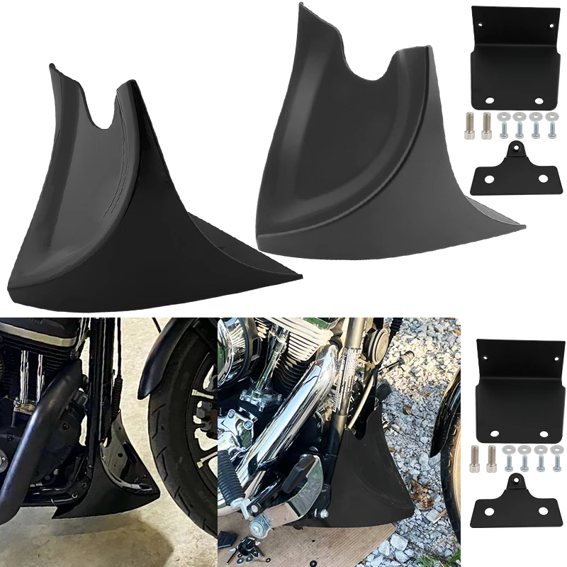 Motorcycle Lower Front Chin Fairing Air Dam Spoiler Mudguard Protector Cover Kit for Harley Sportster XL 48 883 1200 2004-2026