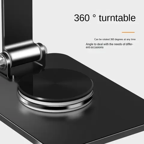 Kolstål kan roteras 360 graders mobiltelefonstativ metall skrivbord bärbar hopfällbar titta på filmer catch up live lata stativ 6 best sales mobilhållare för att titta på film - №2