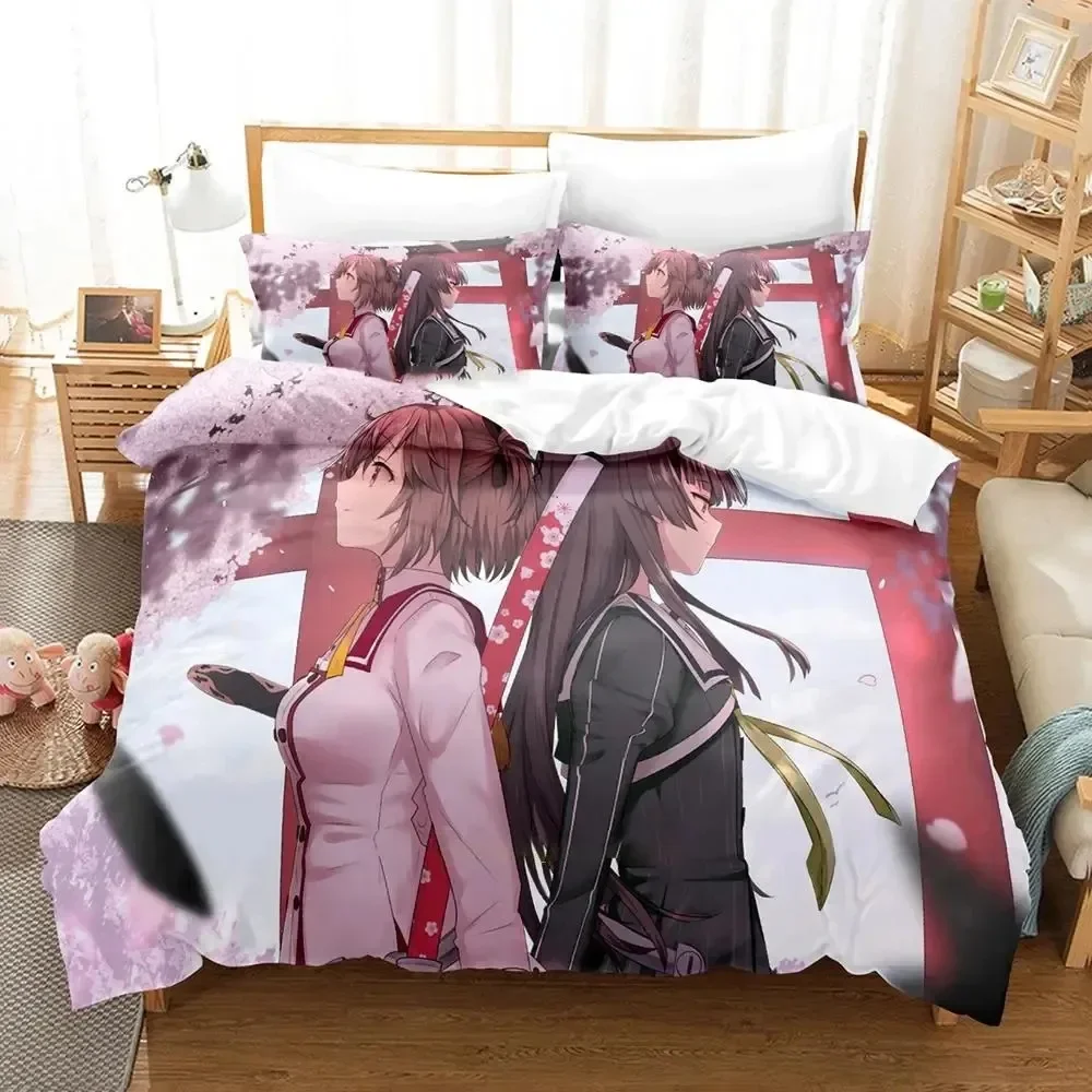 Anime Toji no Miko Kanami Etou Bedding Set Duvet Cover Bed Set Quilt Cover Pillowcase Comforter king Queen Size Boys Adult