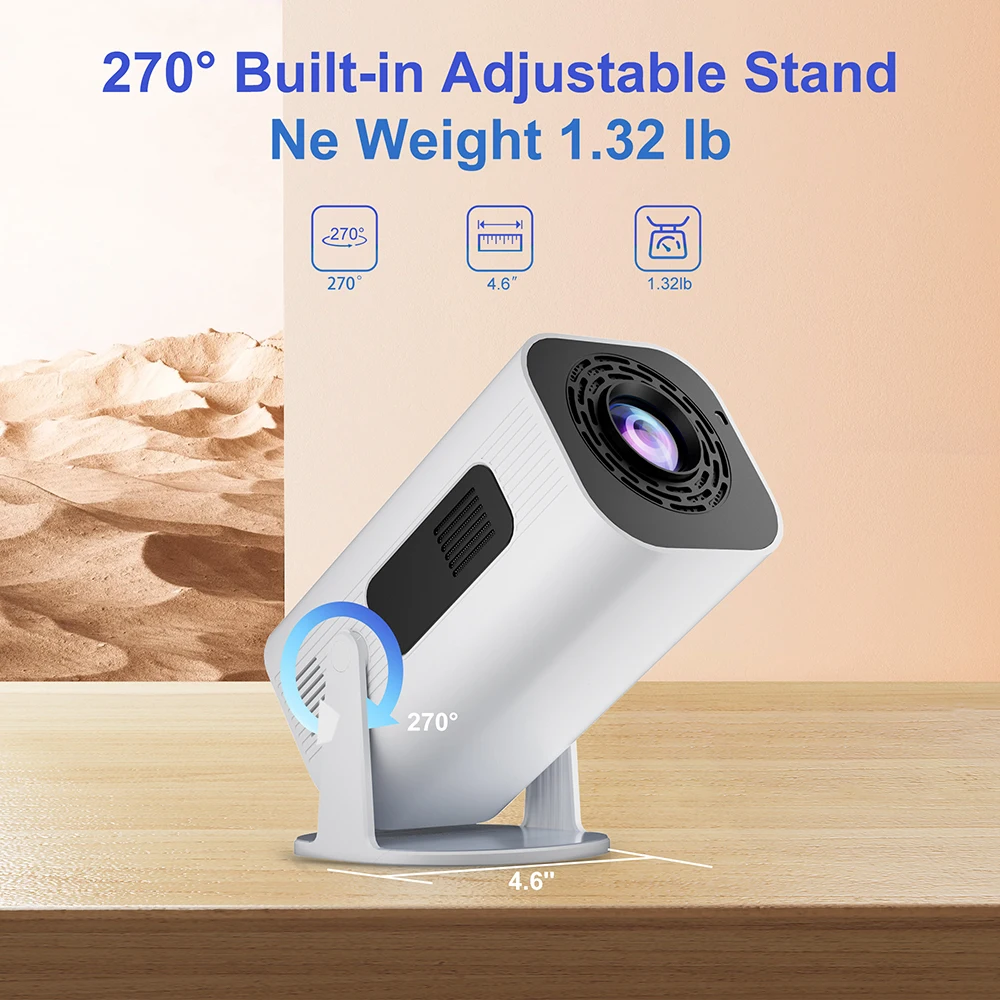 P330 Projector Upgrated Android 11 280 ANSI 4K 8K Native 1080P Wifi6 BT5.0 Cinema Outdoor Portable Mini Projetor